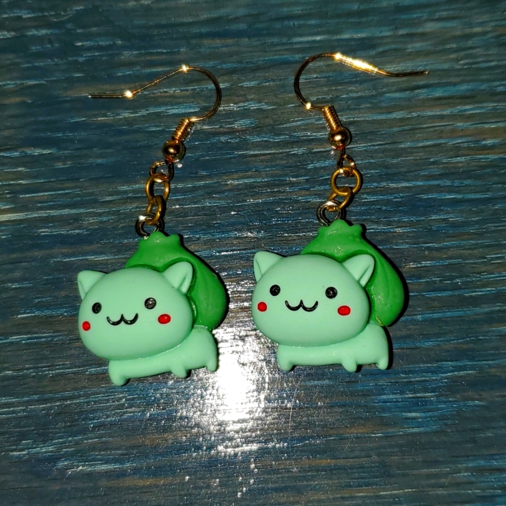 Bulbasaur Chibi Pokemon Earrings